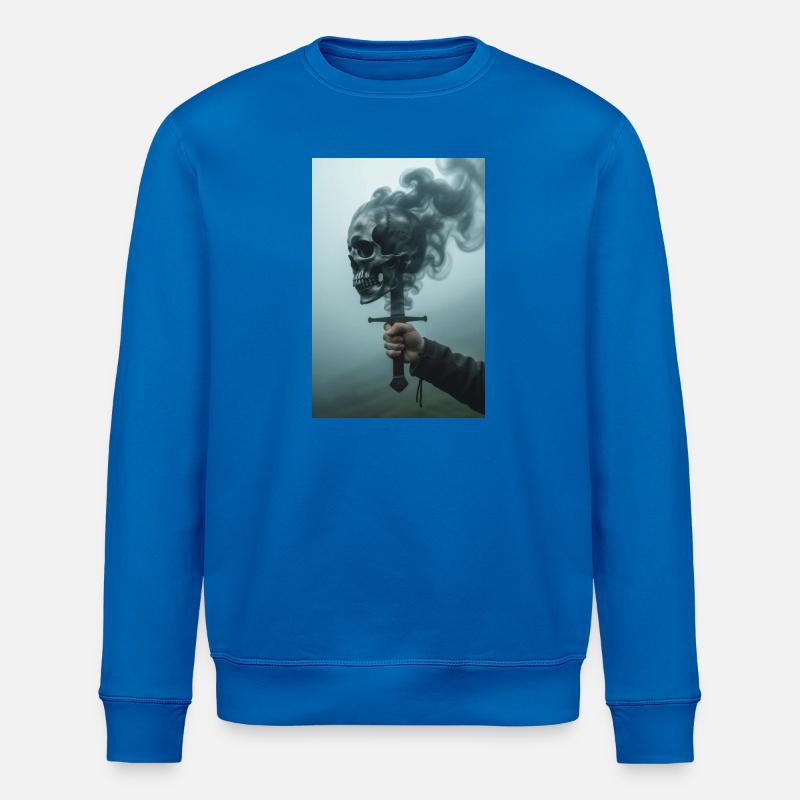 Schattenschädel mit Rauchschwert - Stanley/Stella Unisex Bio-Sweatshirt ROLLER - Königsblau