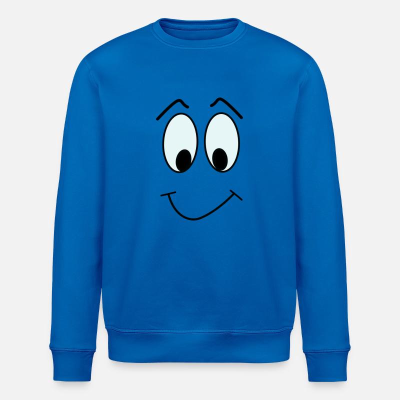 COMIC GESICHT 3 - Stanley/Stella Unisex Bio-Sweatshirt ROLLER - Königsblau
