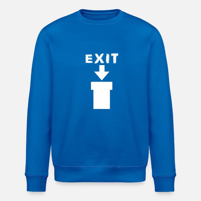 Exit Comic Retro Design - Stanley/Stella ROLLER Unisex Organic Sweatshirt - royal blue