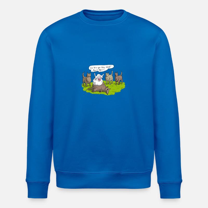 Aprilscherz Schaf - Stanley/Stella Unisex Bio-Sweatshirt ROLLER - Königsblau