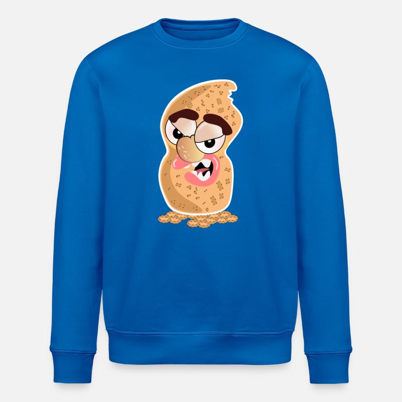 Erdnuss-Karikatur - Stanley/Stella Unisex Bio-Sweatshirt ROLLER - Königsblau