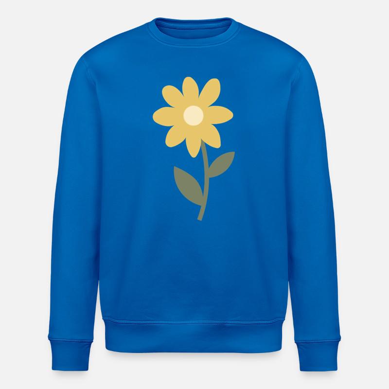 Bloomdesign de fleurs minimales - Sweat bio ROLLER Stanley/Stella Unisexe - bleu roi