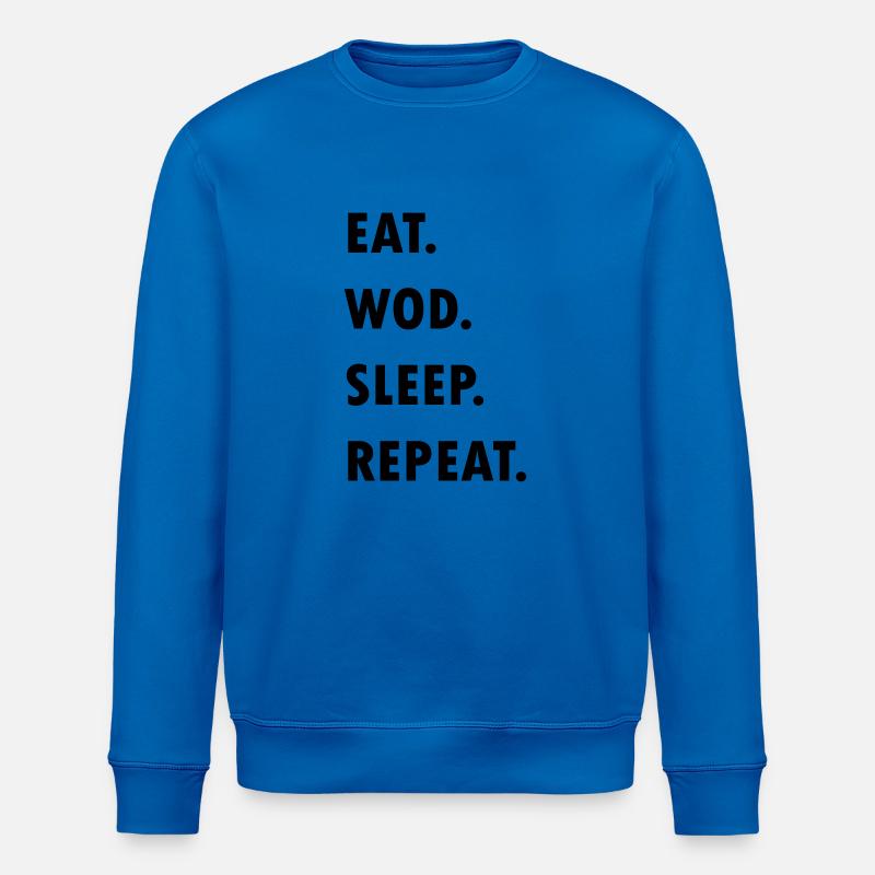 Eat. WOD. Sleep. Repeat. - Sweat bio ROLLER Stanley/Stella Unisexe - bleu roi