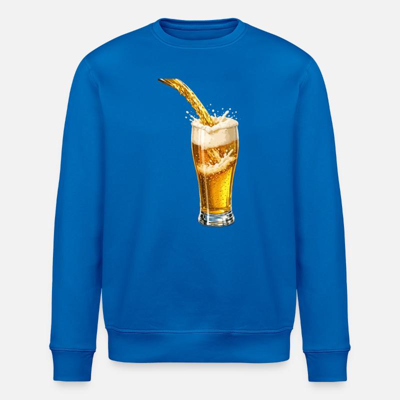 Golden Beer Foam Burst - Stanley/Stella Unisex Bio-Sweatshirt ROLLER - Königsblau
