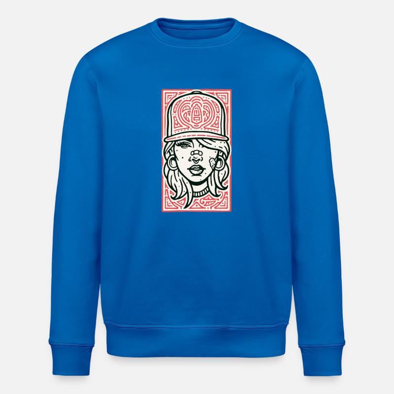 Hip Hop Face #2 - Sweat bio ROLLER Stanley/Stella Unisexe - bleu roi