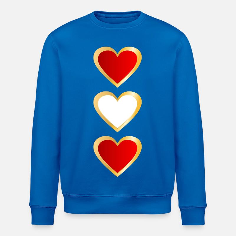 Österreich Länderfahne Herz - Stanley/Stella Unisex Bio-Sweatshirt ROLLER - Königsblau