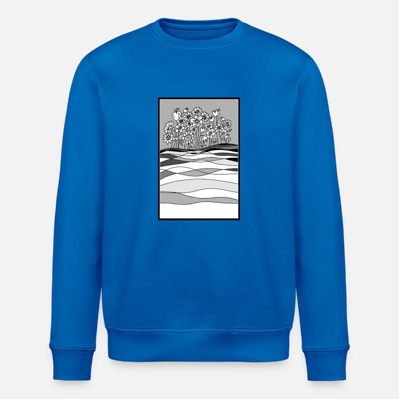 paysage avec des fleurs - Sweat bio ROLLER Stanley/Stella Unisexe - bleu roi