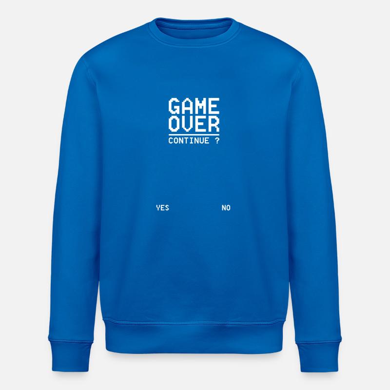 GAME OVER Continue W - Stanley/Stella ROLLER Unisex Organic Sweatshirt - royal blue