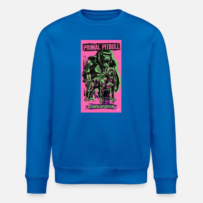 Primal Pitbull Konfrontation - Stanley/Stella Unisex Bio-Sweatshirt ROLLER - Königsblau
