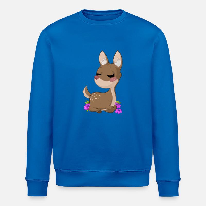 Träumendes Comic Reh - Stanley/Stella Unisex Bio-Sweatshirt ROLLER - Königsblau