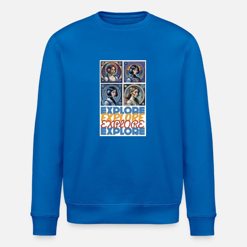 Explore beyond the Limits - Stanley/Stella ROLLER Unisex Organic Sweatshirt - royal blue