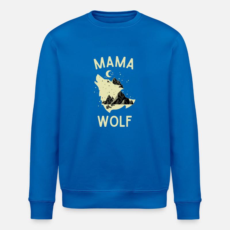 Mama wolf Mum Wolf - Stanley/Stella ROLLER Unisex Organic Sweatshirt - royal blue