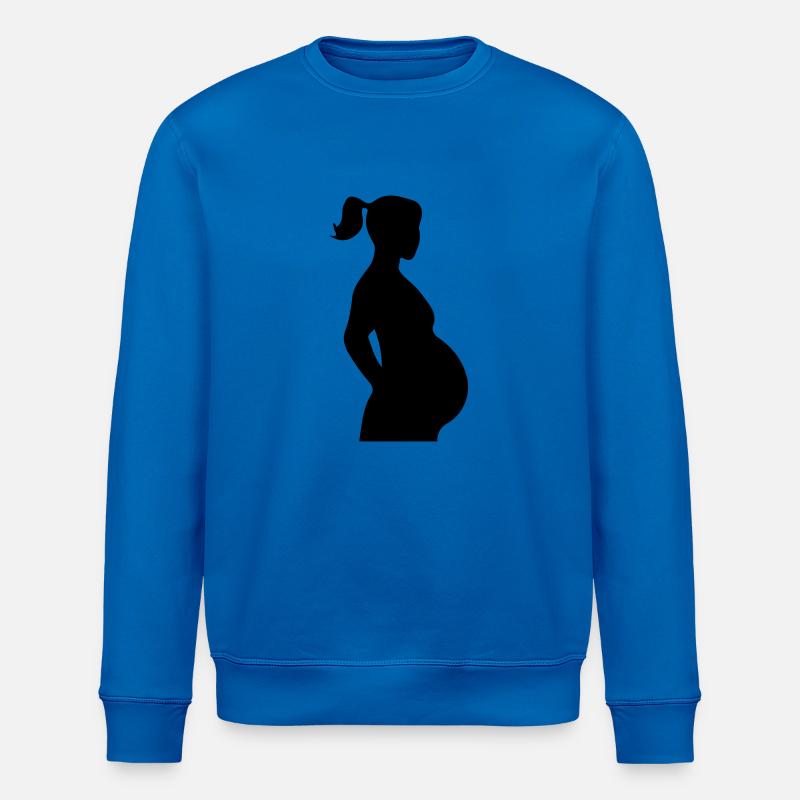 schwanger silhouette - Stanley/Stella Unisex Bio-Sweatshirt ROLLER - Königsblau