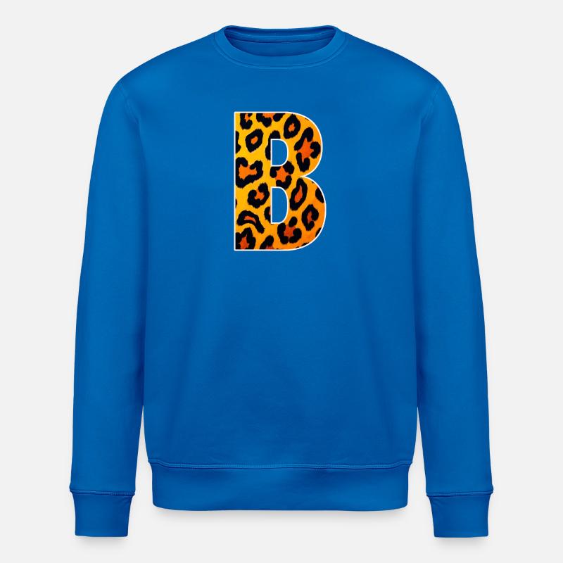 Monogramme LeopardB en look léopard - Sweat bio ROLLER Stanley/Stella Unisexe - bleu roi