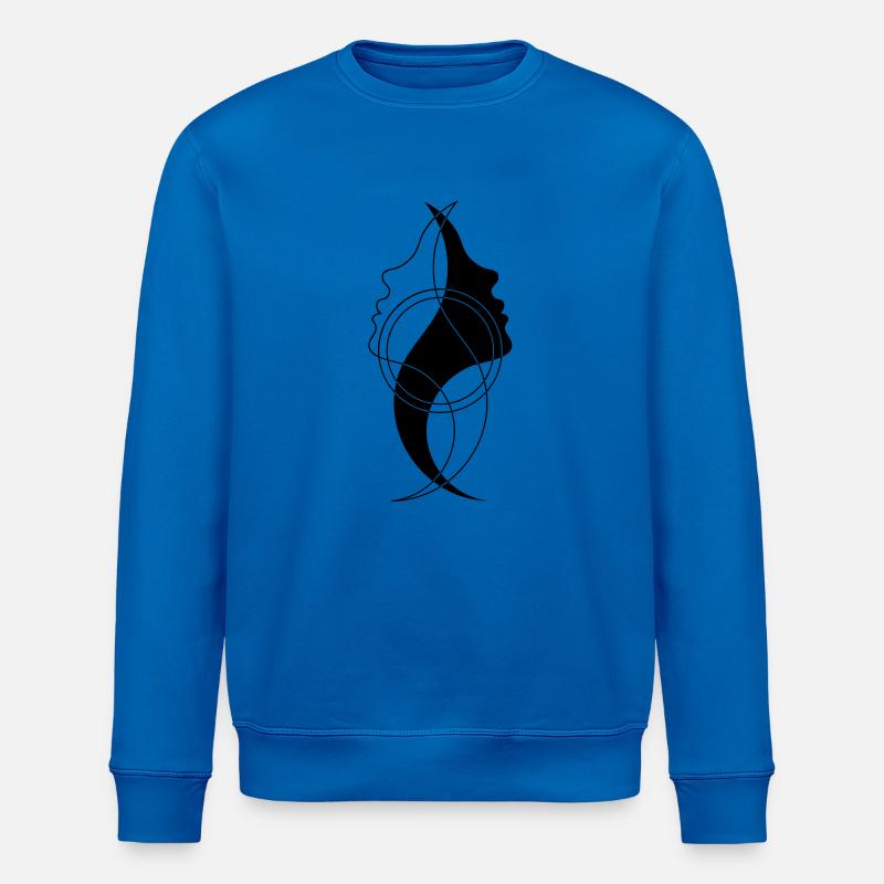 Face - Abstract Face - Stanley/Stella Unisex Bio-Sweatshirt ROLLER - Königsblau