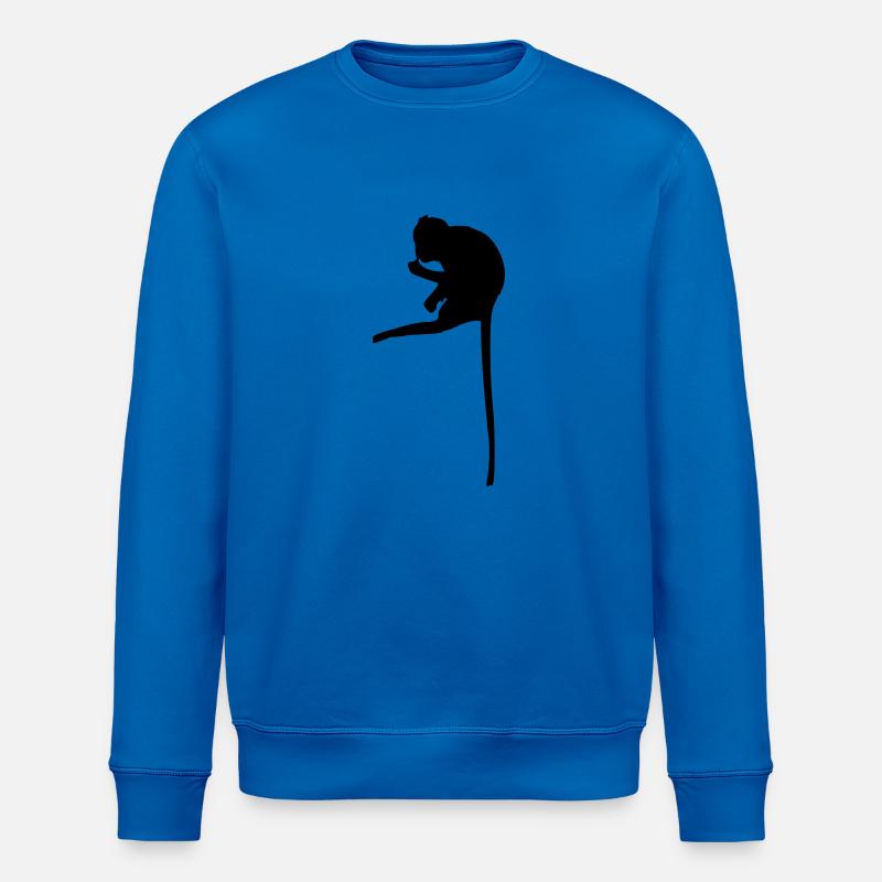singe sur branche - Sweat bio ROLLER Stanley/Stella Unisexe - bleu roi