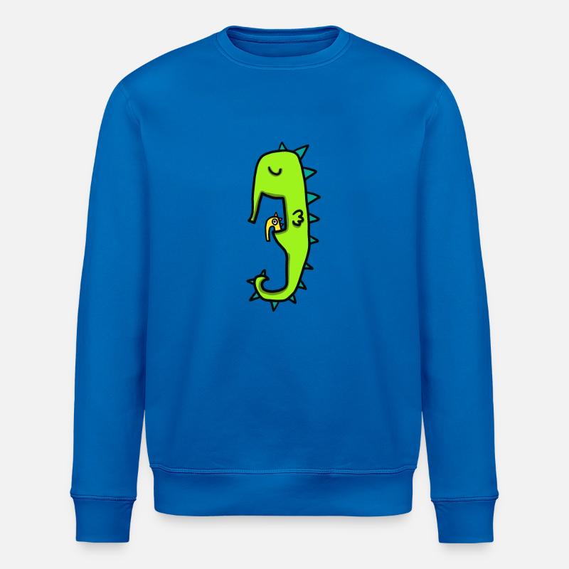 Seepferdchen mit Baby - Stanley/Stella Unisex Bio-Sweatshirt ROLLER - Königsblau