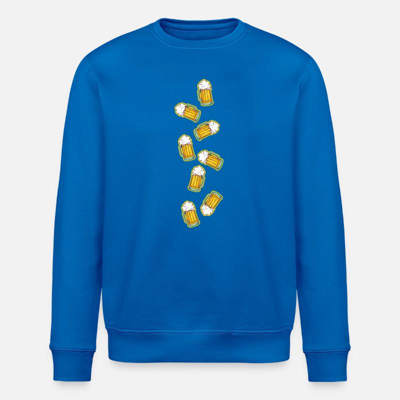 Bier Glas Bierkrug Symbol - Stanley/Stella Unisex Bio-Sweatshirt ROLLER - Königsblau