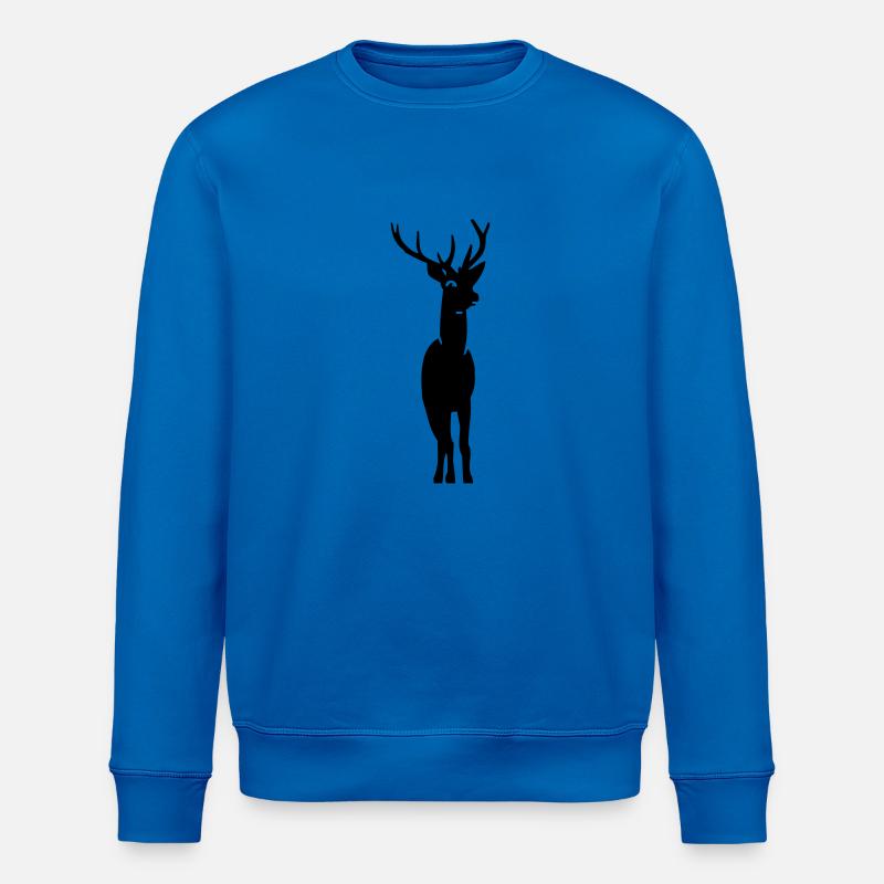 Hirsch / deer (B, 1c) - Stanley/Stella Unisex Bio-Sweatshirt ROLLER - Königsblau