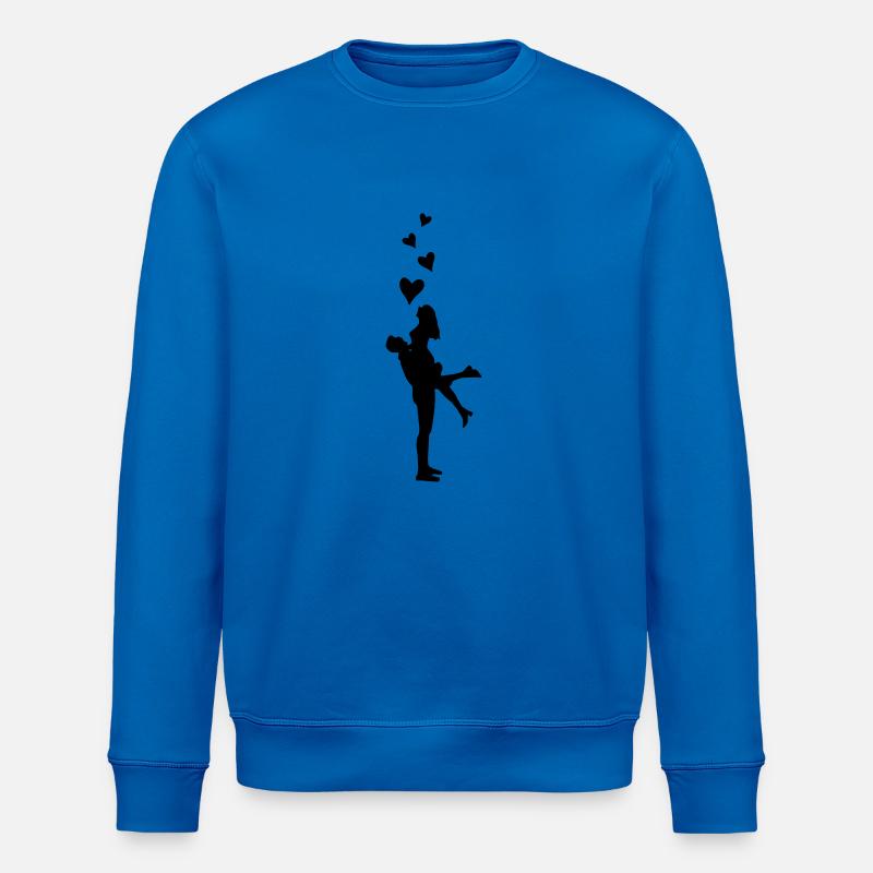 couple love hearts - Stanley/Stella Unisex Bio-Sweatshirt ROLLER - Königsblau