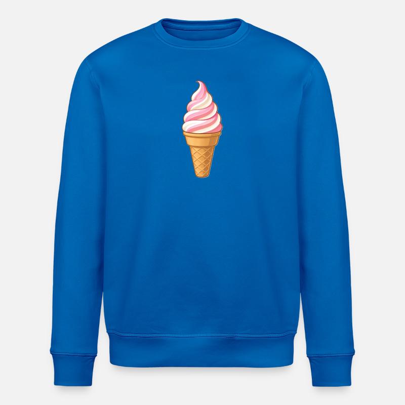 Softeis Erdbeer-Vanille - Stanley/Stella Unisex Bio-Sweatshirt ROLLER - Königsblau