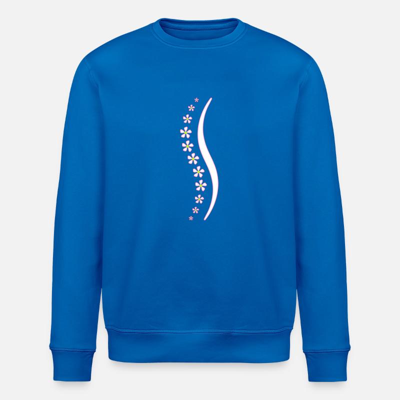 Blumen-Wirbelsäule rosa - Stanley/Stella Unisex Bio-Sweatshirt ROLLER - Königsblau
