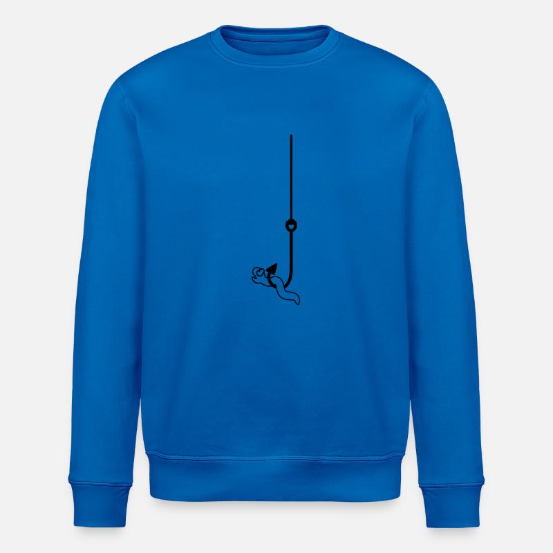 Worm On The Hook - Stanley/Stella ROLLER Unisex Organic Sweatshirt - royal blue