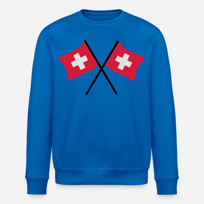 Schweizer Flaggen - Stanley/Stella Unisex Bio-Sweatshirt ROLLER - Königsblau