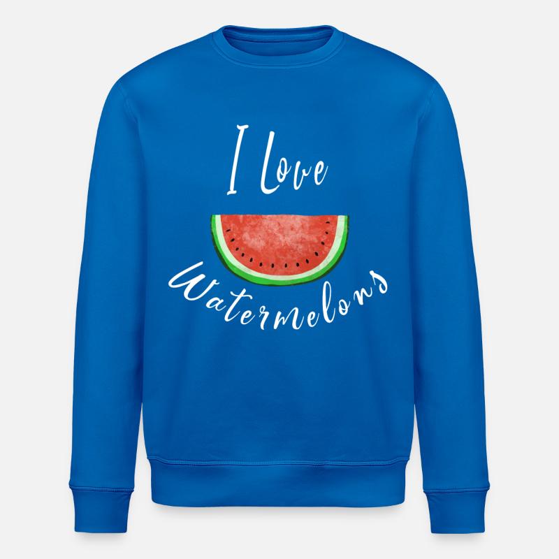 J'aime Pastèques - Watermelon - Fruit - Sweat bio ROLLER Stanley/Stella Unisexe - bleu roi