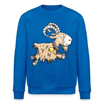 Sprunghafte Ziege I Widder I Ziegenbock Geschenk - Stanley/Stella Unisex Bio-Sweatshirt ROLLER - Königsblau - Vorne - Nik (191cm)