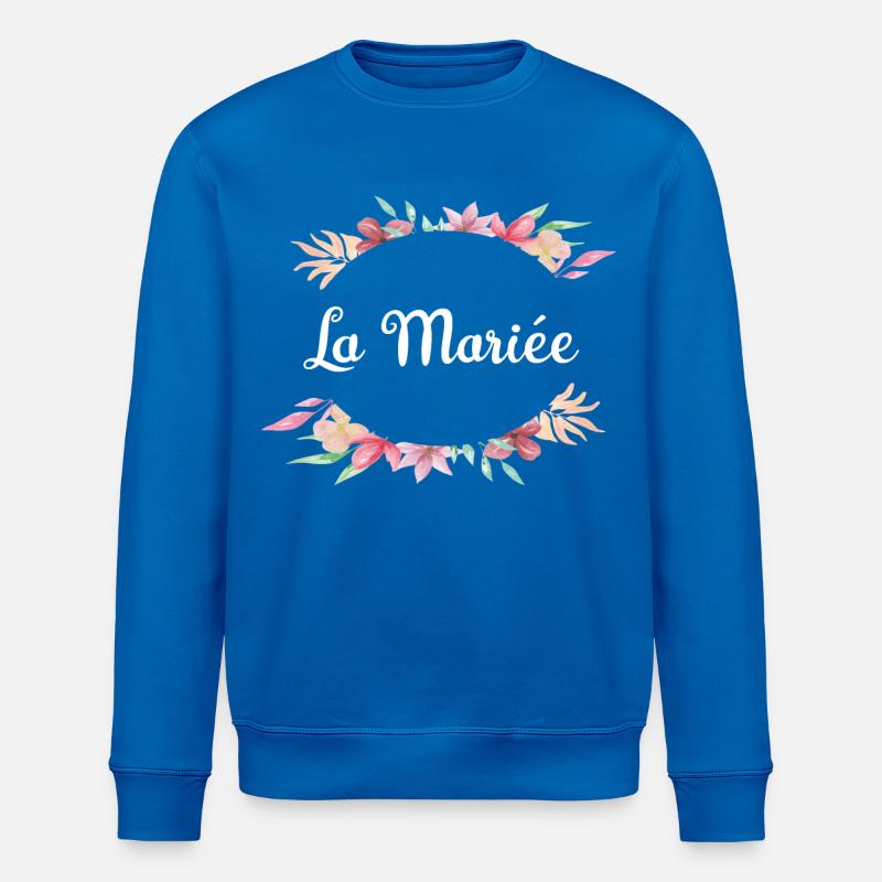 Elegantes Blumen-Brautgeschenk - Stanley/Stella Unisex Bio-Sweatshirt ROLLER - Königsblau