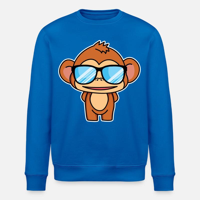 Petit singe intelligent - design - Sweat bio ROLLER Stanley/Stella Unisexe - bleu roi