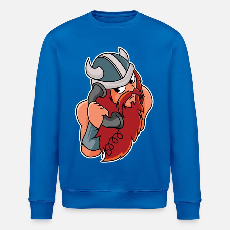 Wikinger am Telefon - Stanley/Stella Unisex Bio-Sweatshirt ROLLER - Königsblau