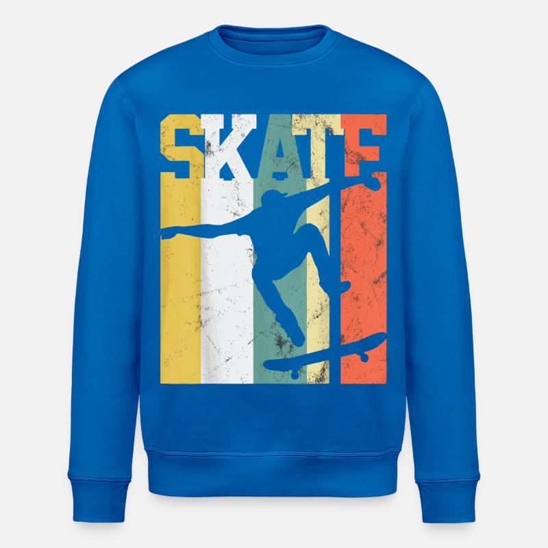 Skate Skateboarder Gift Skateboard Retro - Stanley/Stella Unisex Bio-Sweatshirt ROLLER - Königsblau