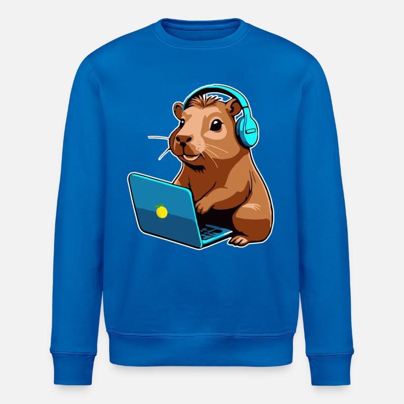 Capybara Programmierer Coder Computer - Stanley/Stella Unisex Bio-Sweatshirt ROLLER - Königsblau