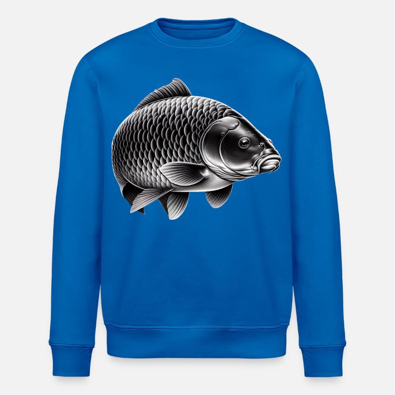 Mirror Carp - Stanley/Stella ROLLER Unisex Organic Sweatshirt - royal blue