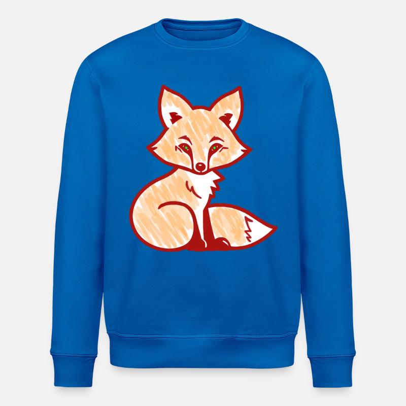 Roter Fuchs (Rot) - Stanley/Stella Unisex Bio-Sweatshirt ROLLER - Königsblau
