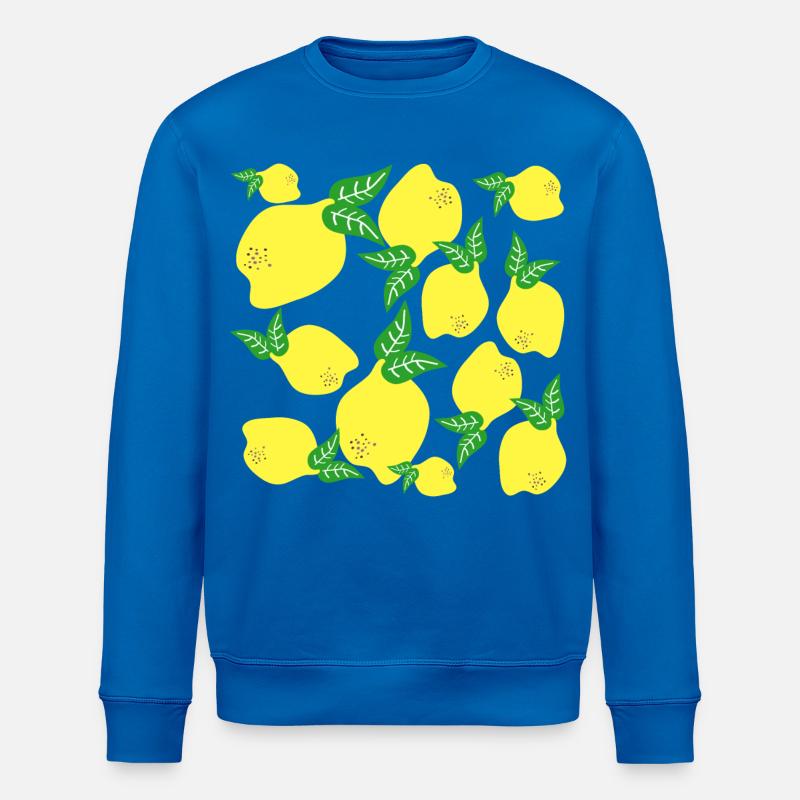 Zitronen Muster - Stanley/Stella Unisex Bio-Sweatshirt ROLLER - Königsblau