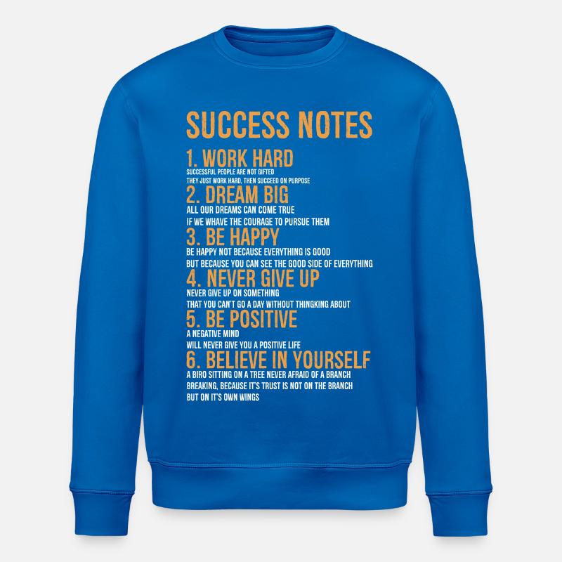 Notes de réussite - Sweat bio ROLLER Stanley/Stella Unisexe - bleu roi