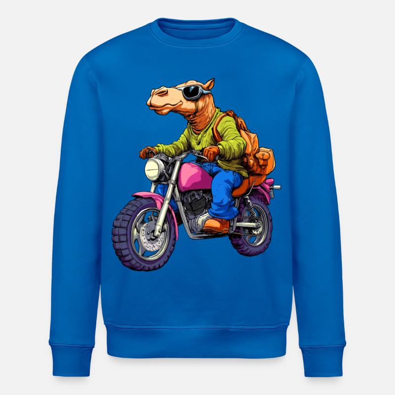 Kamel Motorrad - Stanley/Stella Unisex Bio-Sweatshirt ROLLER - Königsblau