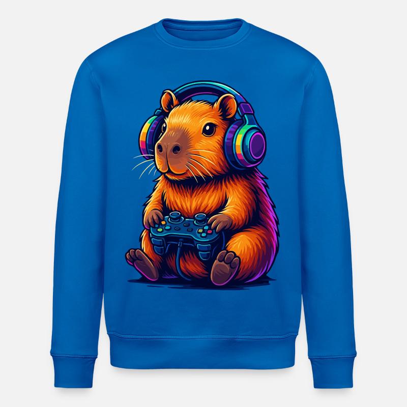 Ambiance de jeu Capybara - Sweat bio ROLLER Stanley/Stella Unisexe - bleu roi