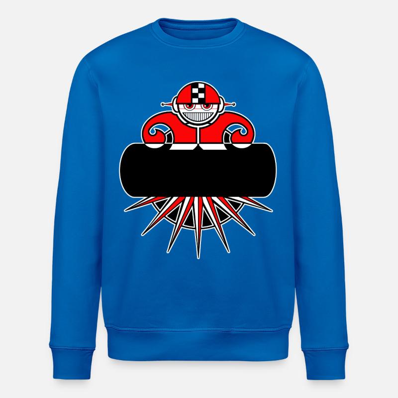 Anpassbarer stilisierter Roboter - Stanley/Stella Unisex Bio-Sweatshirt ROLLER - Königsblau