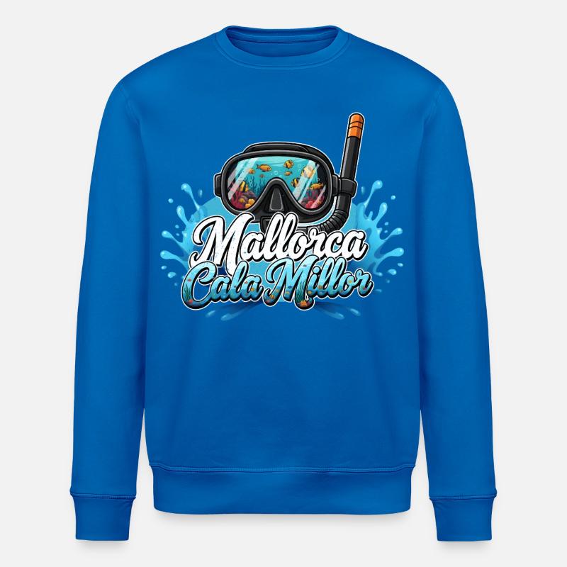 Plongée de rêve Cala Millor - Sweat bio ROLLER Stanley/Stella Unisexe - bleu roi