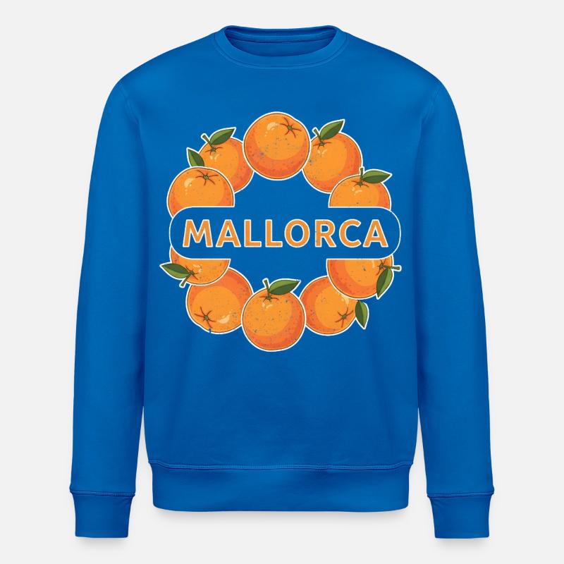Mallorca Orange Circle - Stanley/Stella ROLLER Unisex Organic Sweatshirt - royal blue