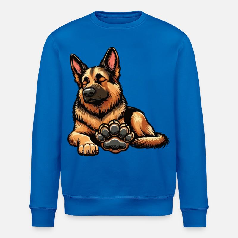 Deutscher Schäferhund Schäferhunde Schäferhunde - Stanley/Stella Unisex Bio-Sweatshirt ROLLER - Königsblau