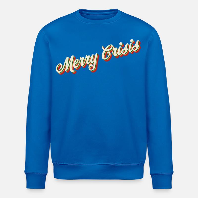 Conception de Noël Merry Crisis - Sweat bio ROLLER Stanley/Stella Unisexe - bleu roi