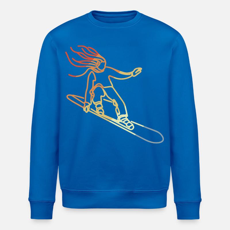 Fille de snowboard rétro - Sweat bio ROLLER Stanley/Stella Unisexe - bleu roi