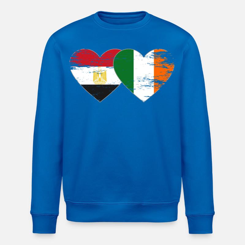 Egypte Irlande Drapeau Coeur Utilisé - Sweat bio ROLLER Stanley/Stella Unisexe - bleu roi