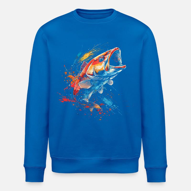Fisch Farbklecks - Stanley/Stella Unisex Bio-Sweatshirt ROLLER - Königsblau