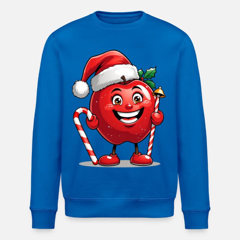 Kuscheliger Apfel im Weihnachtsmannhut - Stanley/Stella Unisex Bio-Sweatshirt ROLLER - Königsblau
